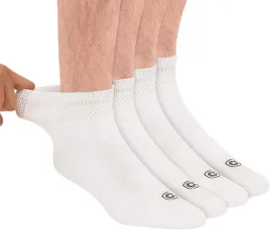 Doctor's Choice Diabetic Socks for Men, Seamless Socks with Non Binding Top, 4 Pairs, Large 9-12 & X-Large 13-15