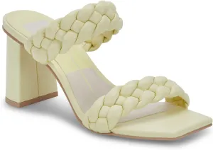 DOLCE VITA Women's PAILY Heeled Sandal, Lemon Cream Stella, 10