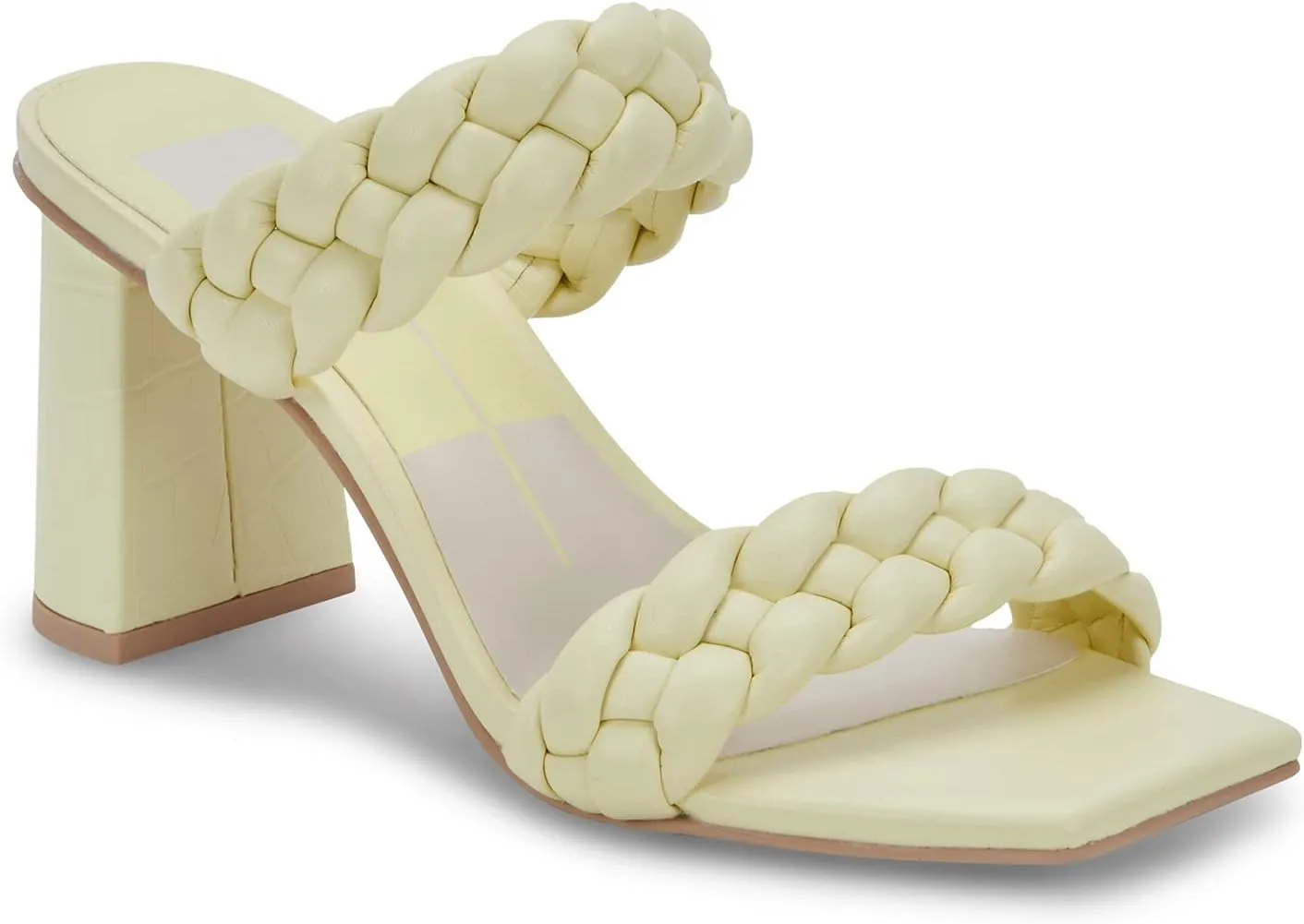 DOLCE VITA Women's PAILY Heeled Sandal, Lemon Cream Stella, 10