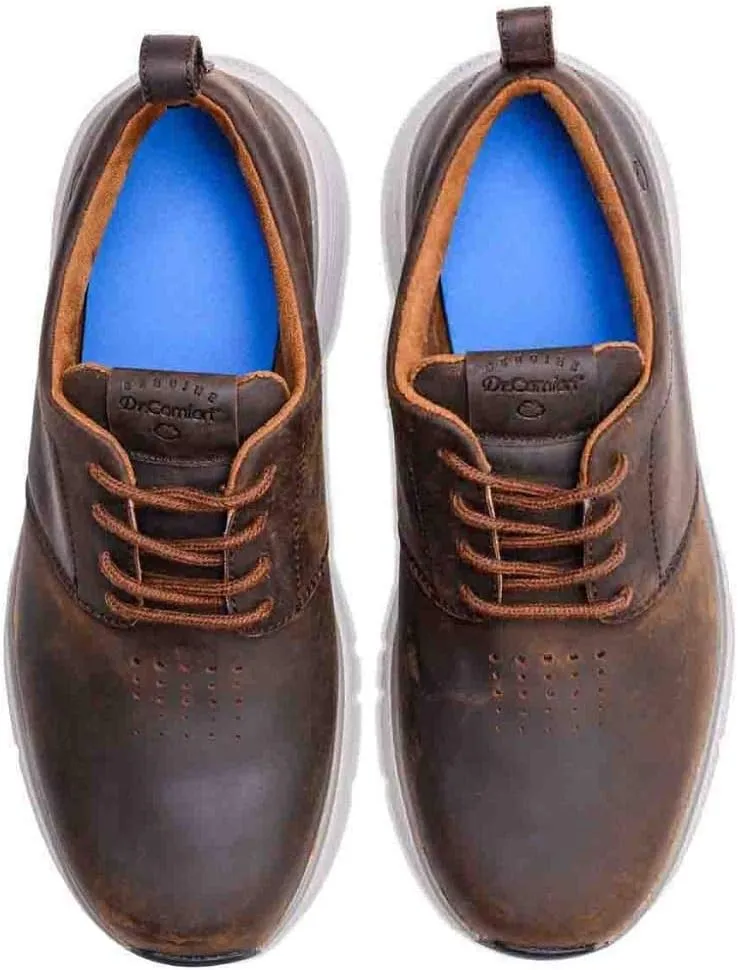 Dr. Comfort Roger Diabetic Shoes for Men-Leather Walking Therapeutic Shoes with Gel Inserts