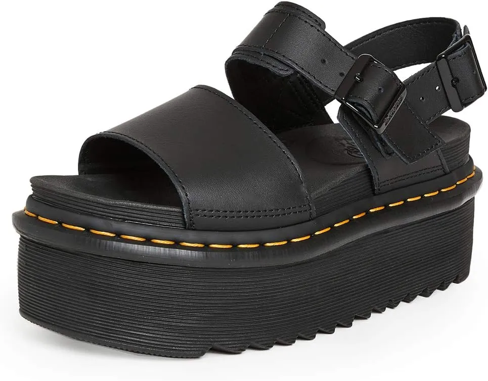 Dr. Martens Women's Voss Platform Sandals, Black, 10 M US