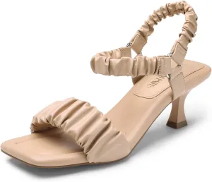 DREAM PAIRS Kitten Heels for Women Comfortable Low Heels Sandals Suqare Open Toe Cute Wedding Party Evening Prom Dance Strap Dress Pump Sandals Shoes