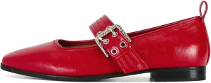 Dsevht Mary Janes Flats for Women Fashion Square Toe Flat Low Heel Easy Buckle Strap Flats Shoes