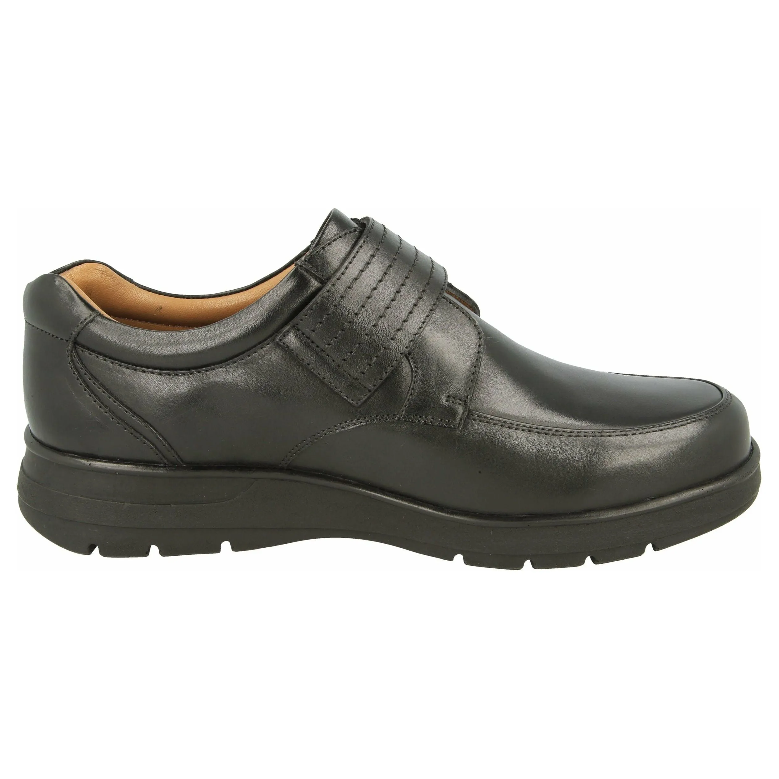 Easy B Bahamas - Men's Wide Fit Velcro Shoe in Black