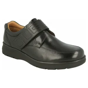 Easy B Bahamas - Men's Wide Fit Velcro Shoe in Black