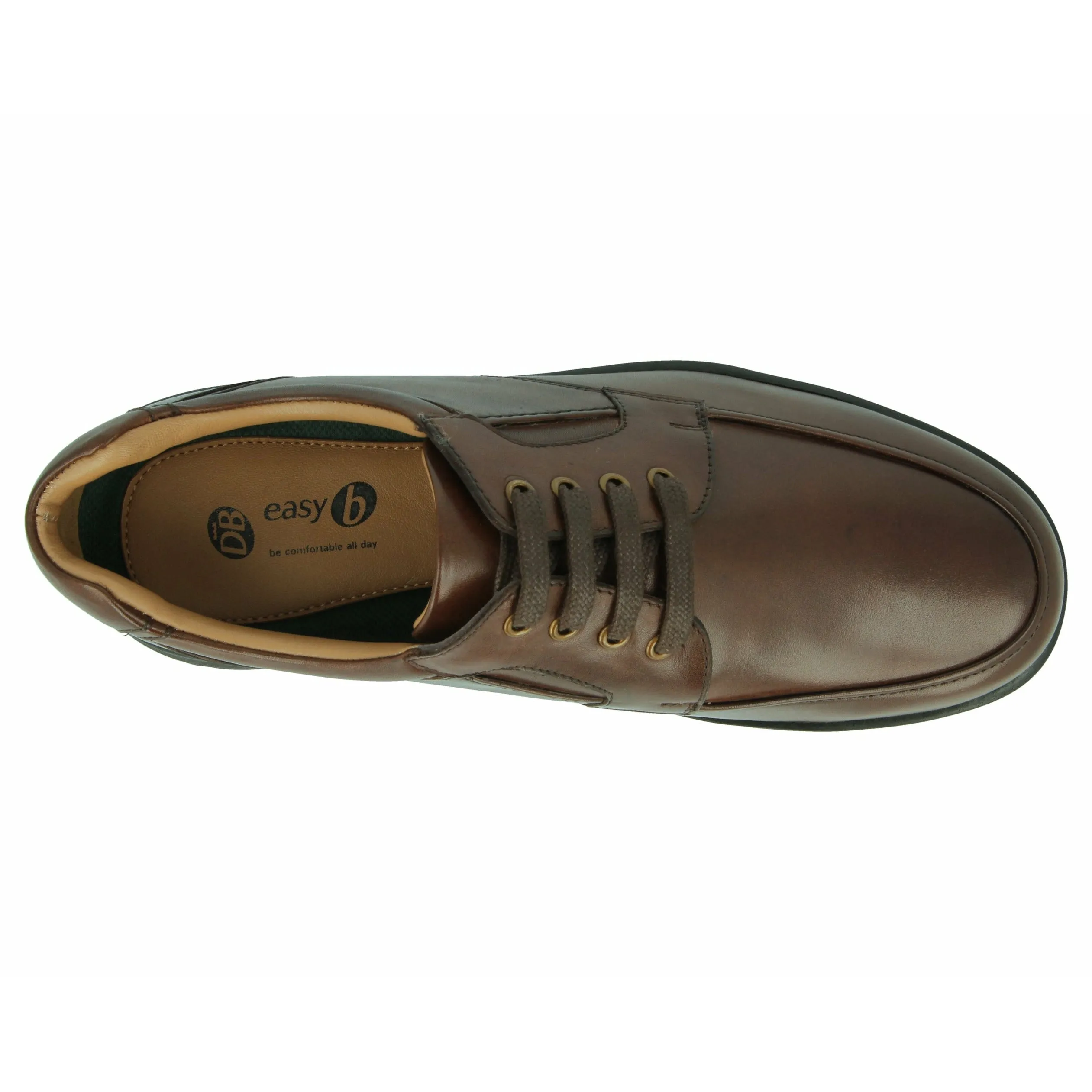 Easy B Congo - Mens Wide Fit Lace Shoe in Brown