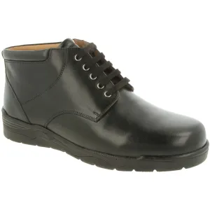 Easy B Douglas 2V - Mens Extra Wide Fit Lace Boot in Black