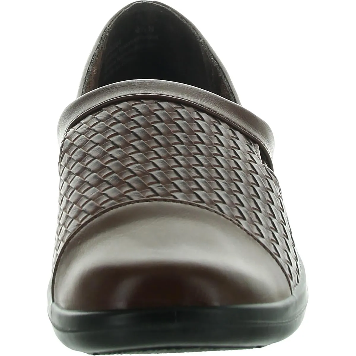 Easy Street Womens Embossed Leather Flat Shoes