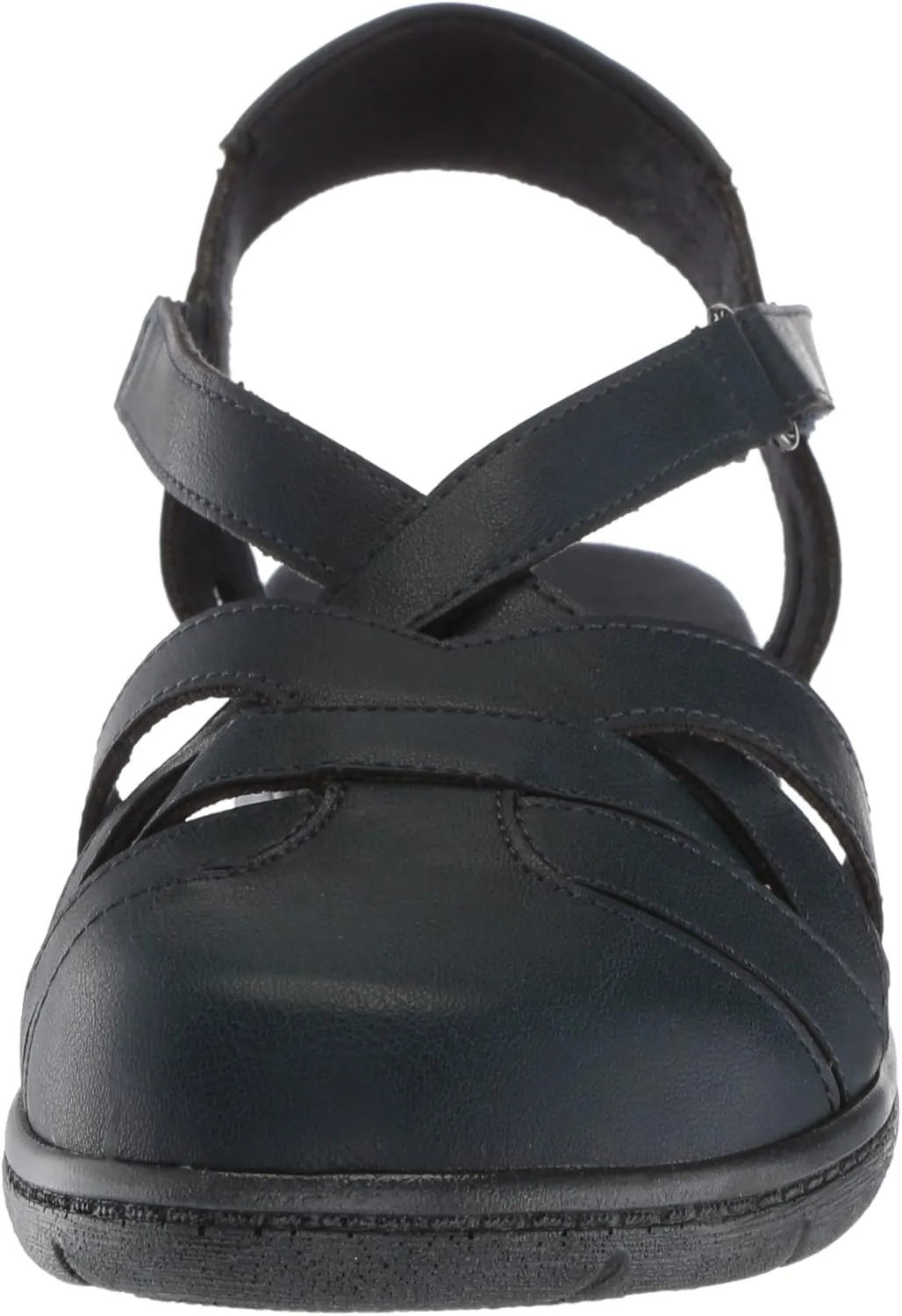 Easy Street Womens Garrett Faux Leather Strappy Flat Sandals