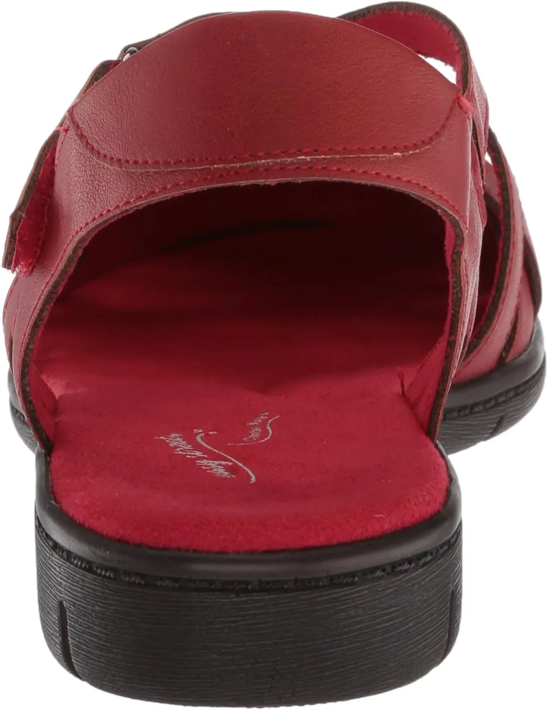 Easy Street Womens Garrett Faux Leather Strappy Flat Sandals
