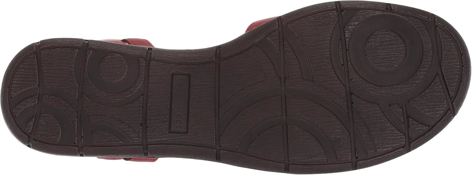 Easy Street Womens Garrett Faux Leather Strappy Flat Sandals