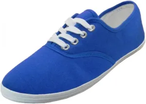Easy USA - Womens Canvas Lace Up Shoe with Padded Insole