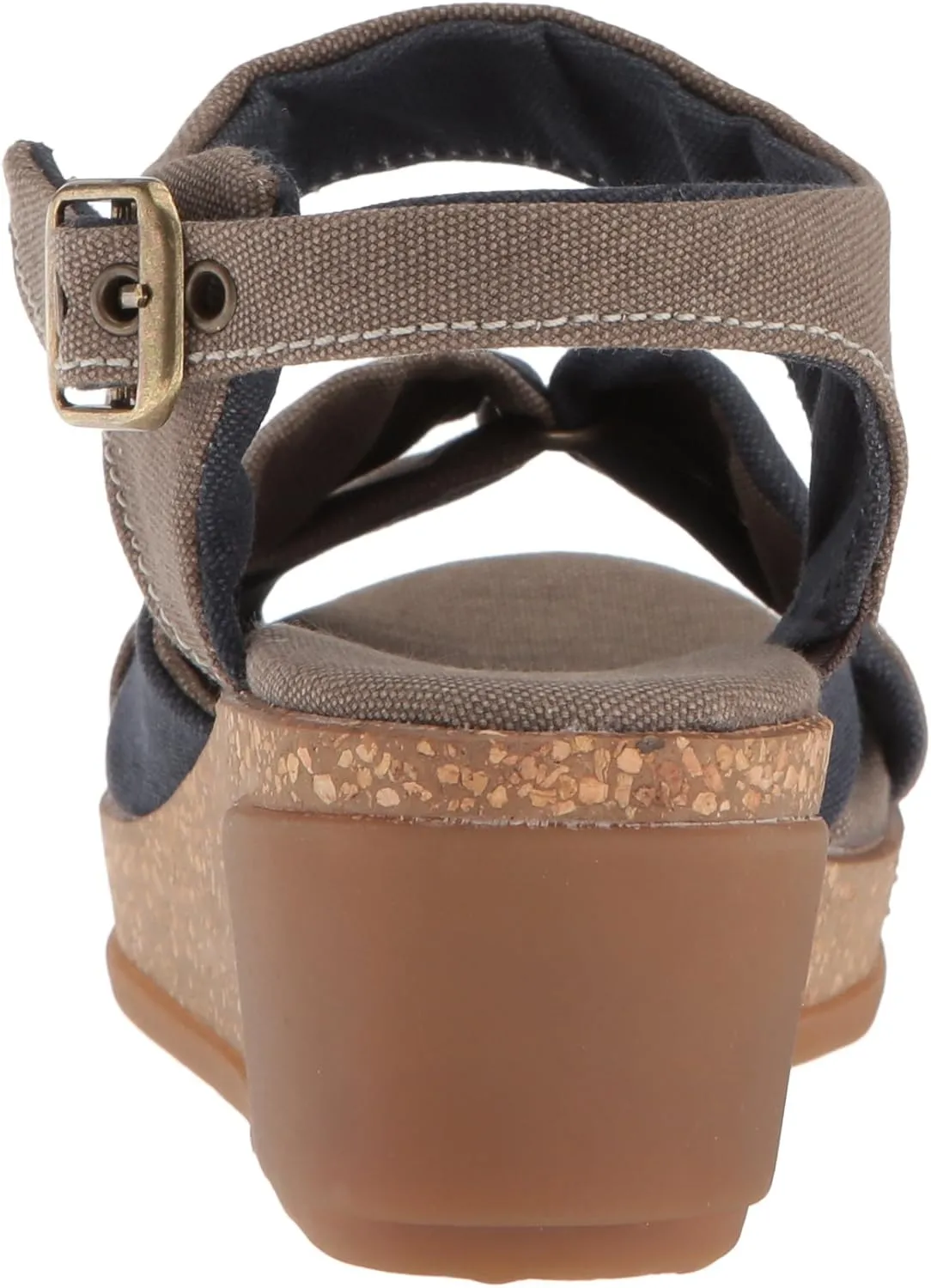 El Naturalista Women's N5007t Seaweed Canvas Black/Leaves Wedge Sandal, 6 AU