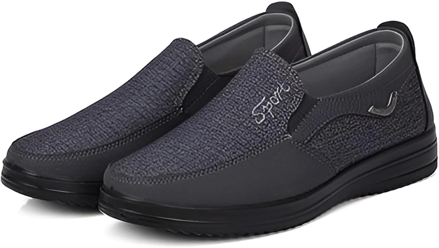 Ellniges]Men's Casual Shoes for Elderly - Soft Sole Comfort Canvas Shoes for Relaxed Outings | Classic Thick Sole Design for Stylish Maturity