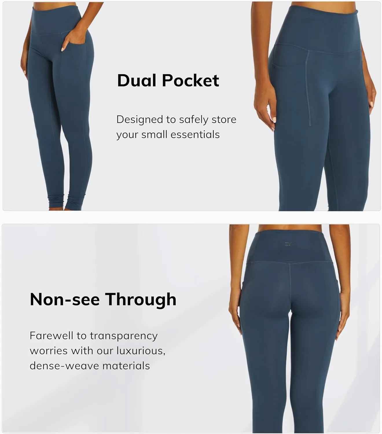 Everyday Yoga Butterlux Women Legging with Dual Side Pockets - Comfy Soft Fabric, High Waisted Legging, Squat Proof, Stretchy