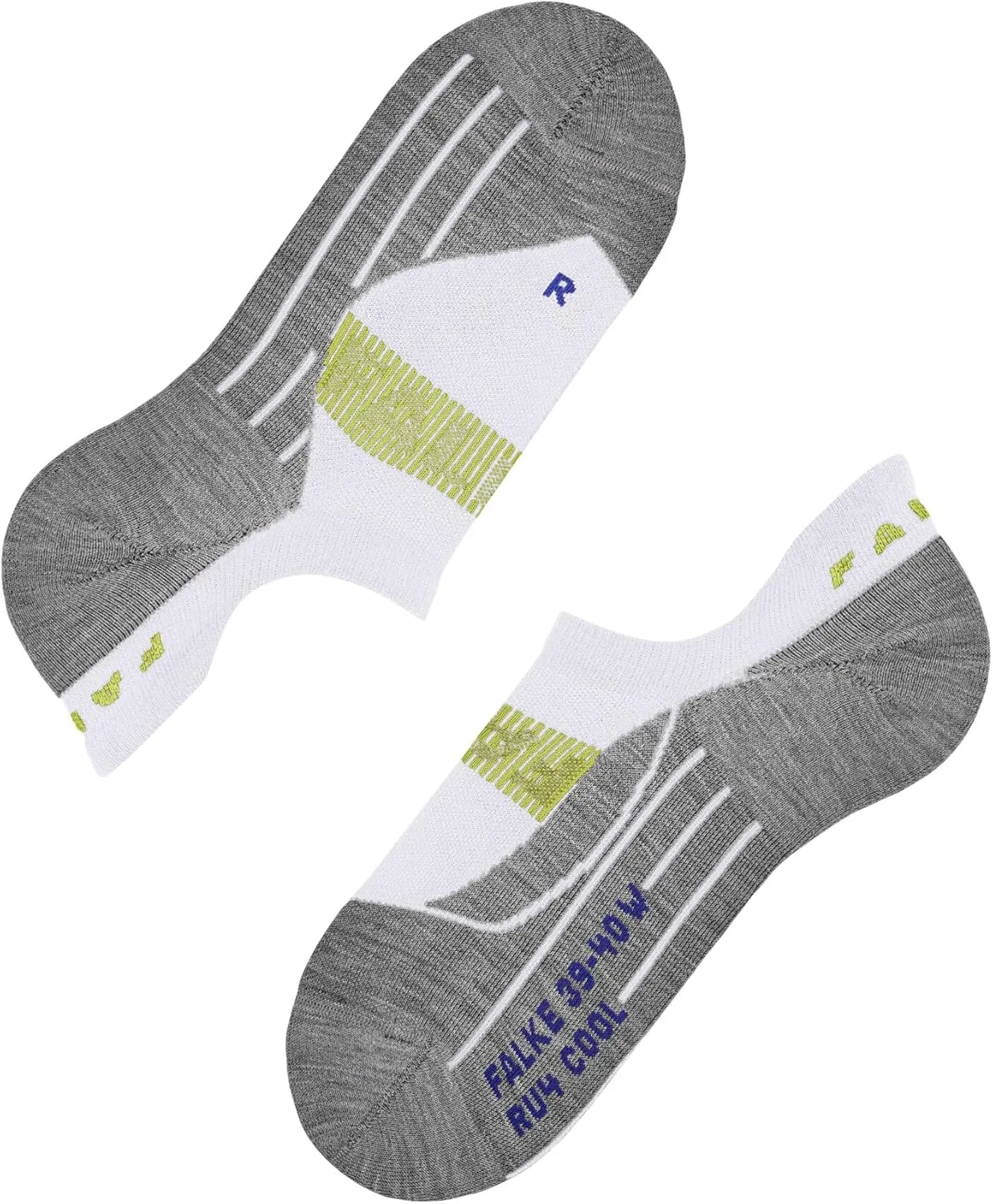 FALKE Men's RU4 Endurance Cool Invisible Running Socks, No Show, Medium Cushion, Breathable Quick Dry