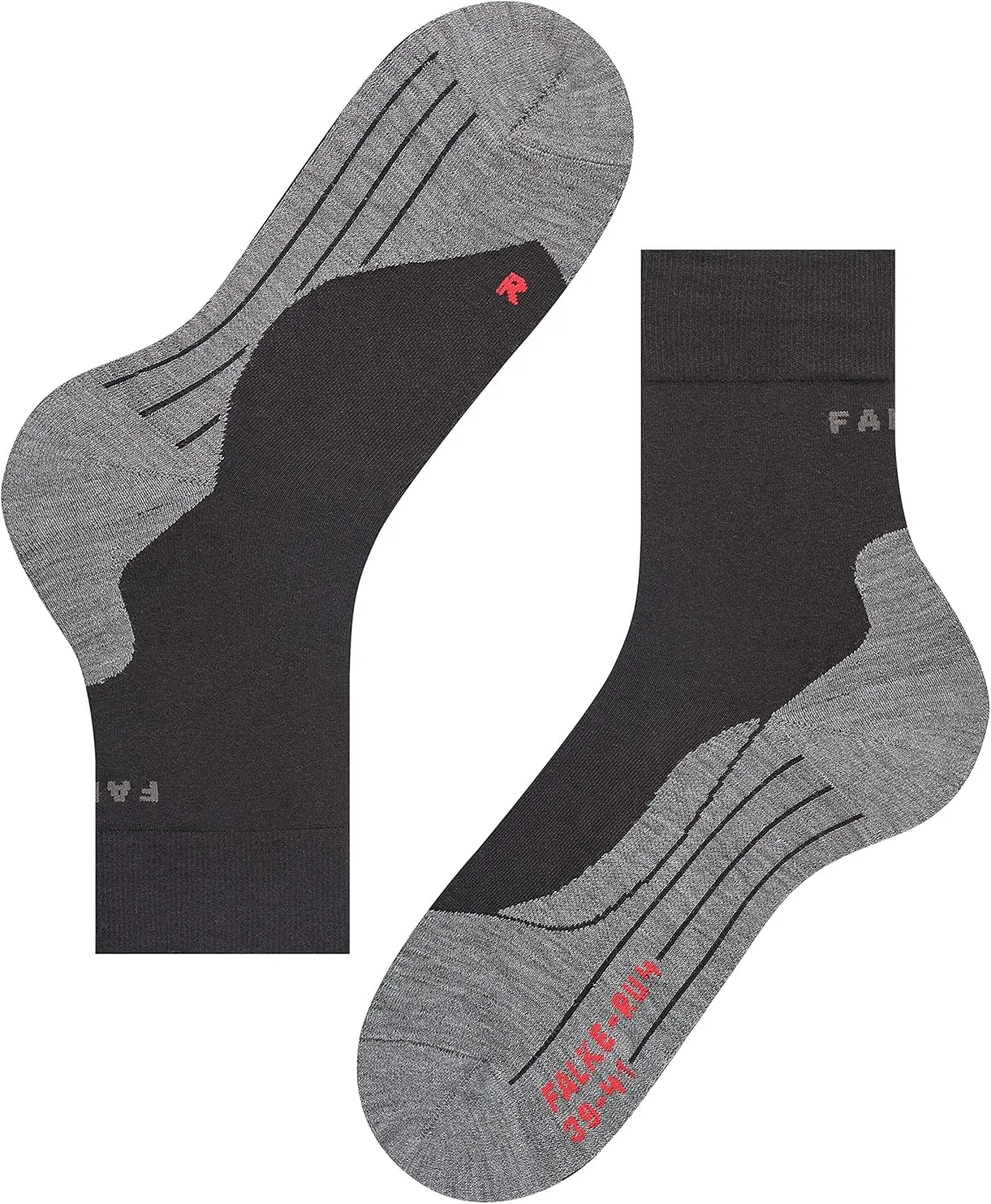 FALKE Men's RU4 Endurance Running Socks, Crew, Medium Cushion, Quick Dry, 1 Pair