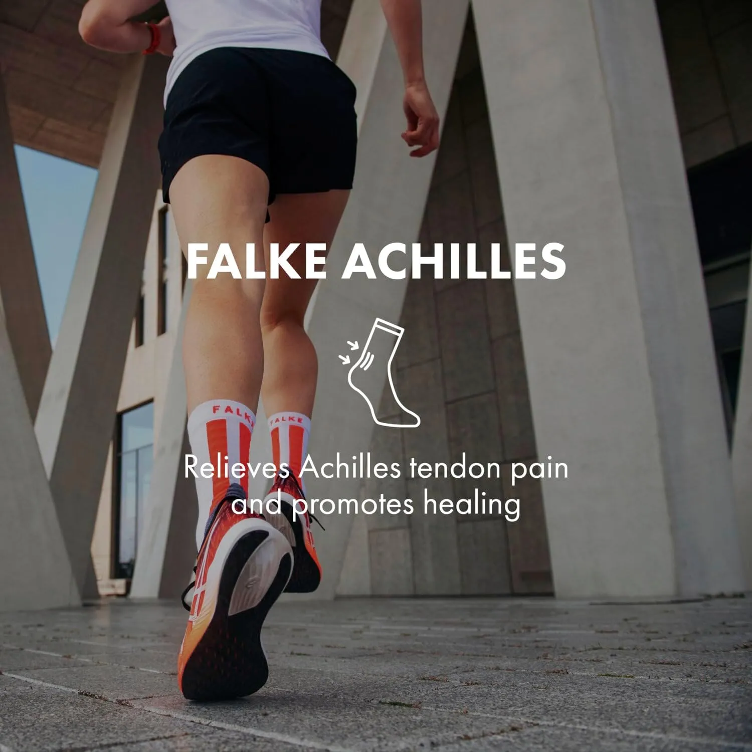 FALKE Women's Achilles Tendon Relief Athletic Socks, 1 Pair
