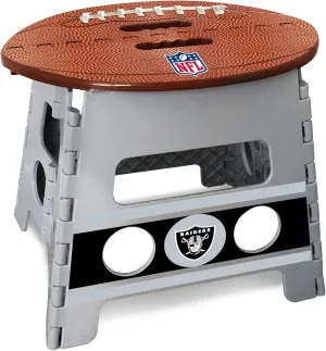 FANMATS 24446 Las Vegas Raiders Folding Step Stool - 13in. Rise
