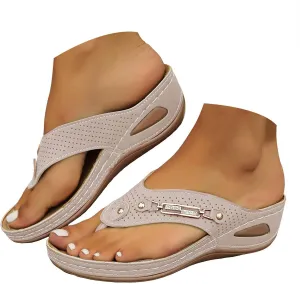 Fashion Mesh Breathable Sandals 2025 New, Chain Clip Toe Orthopedic Sandals Women Summer Dressy Casual Comfy Beach Slides