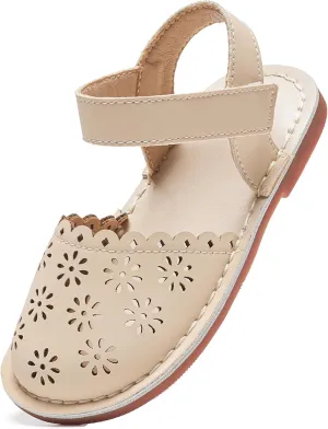 Felix & Flora Toddler Girls Sandals Soft Rubber Princess Flat Shoes Summer Flower Girl Shoes