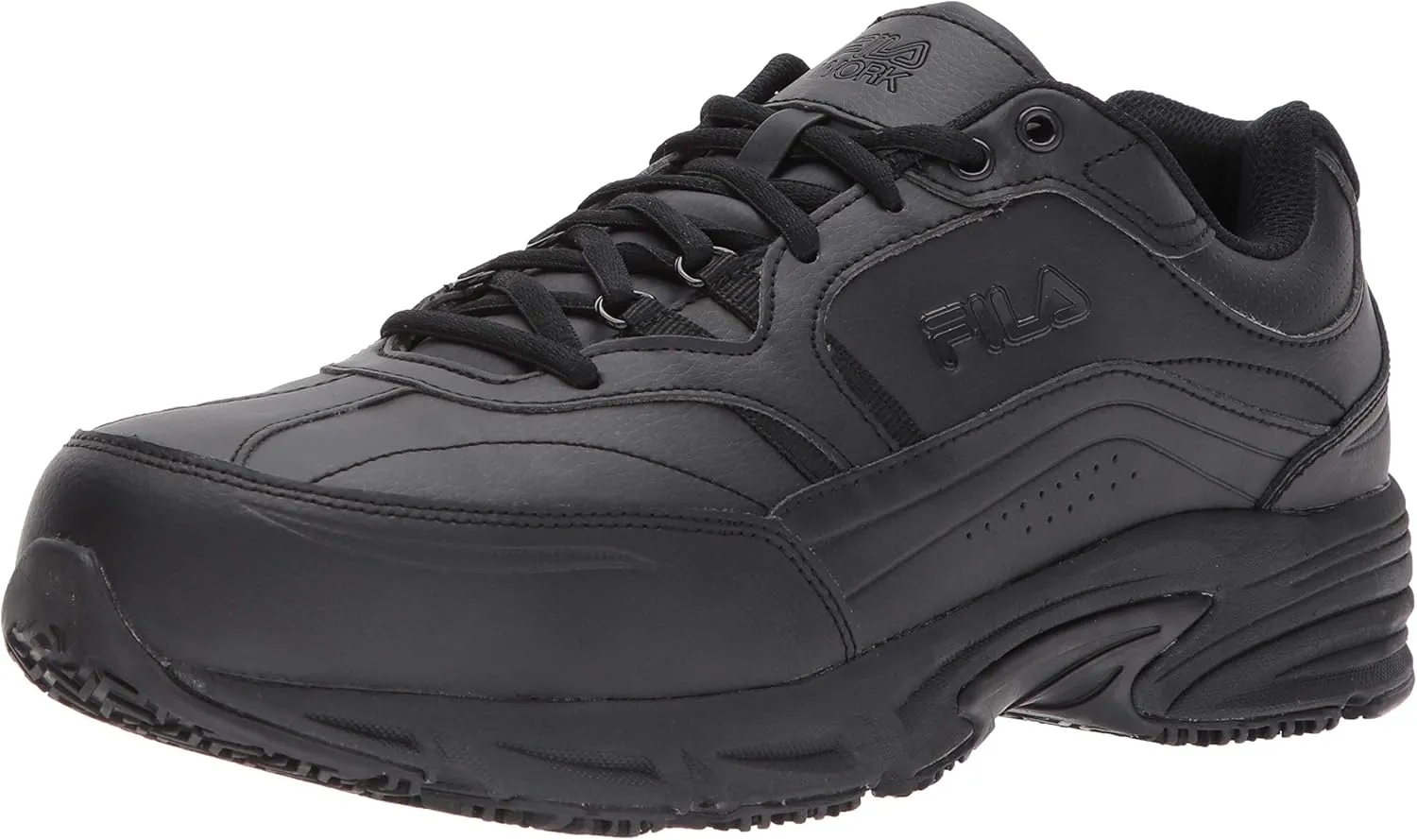 Fila Men's Memory Workshift Slip Resistant Steel Toe Work Shoes Hiking, Black, 15