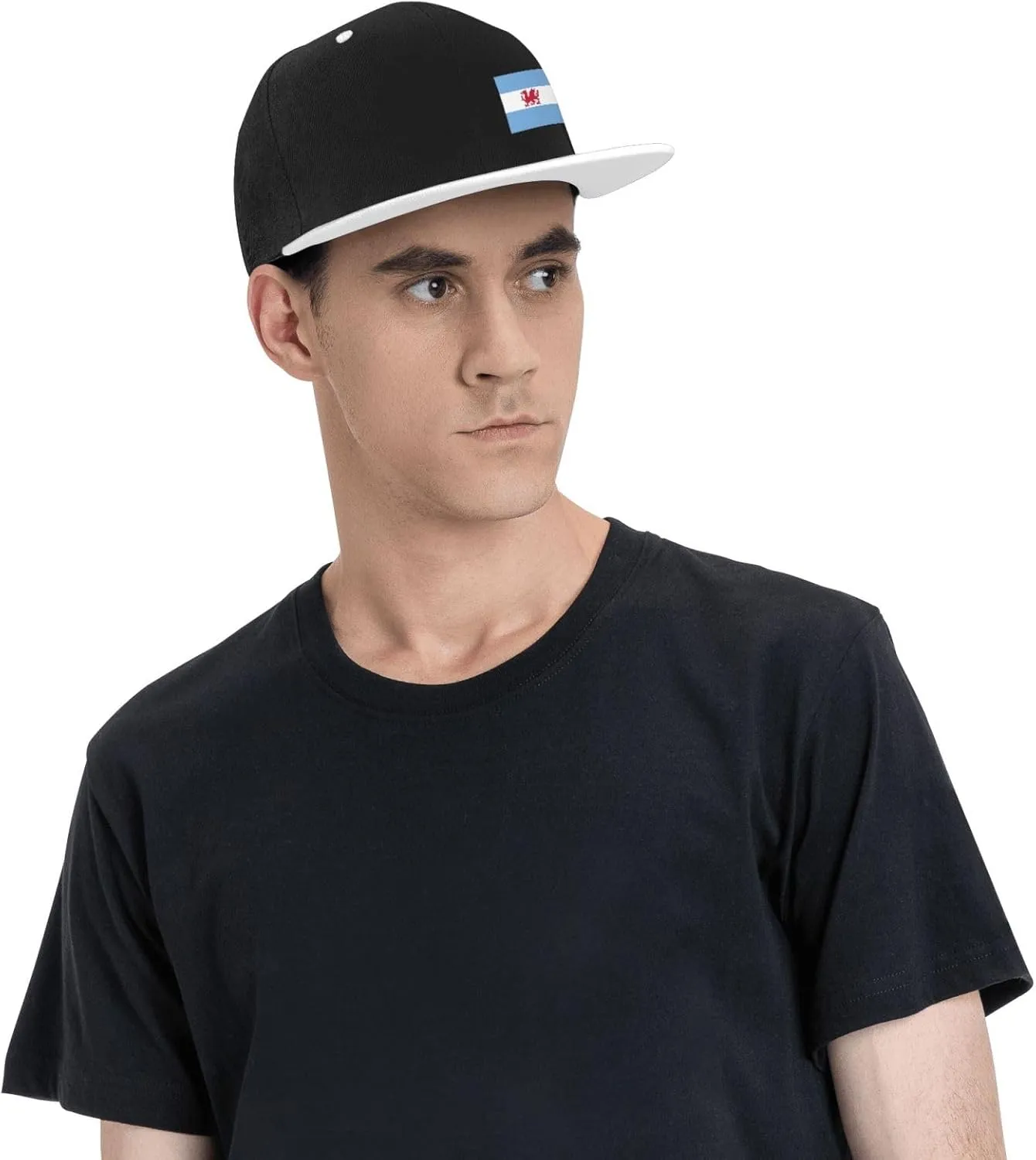 Flag of The Welsh Colony in Patagonia Snapback Hats for Men Women Hat Baseball Cap Flat Bill Visor White Hat