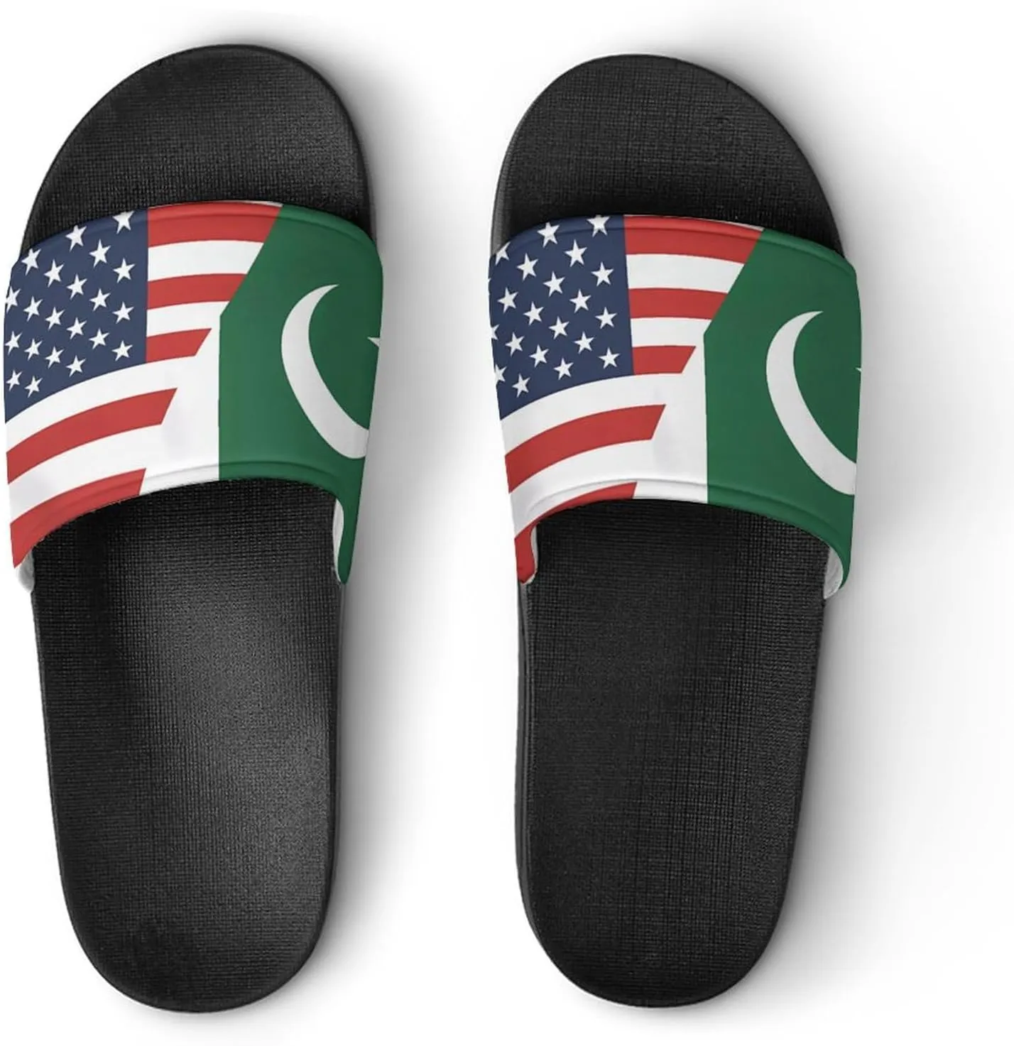 Flag of U.S. Pakistan Flag House Sandals Non-Slip Bathroom Slippers Beach Summer Shoes for Men Women