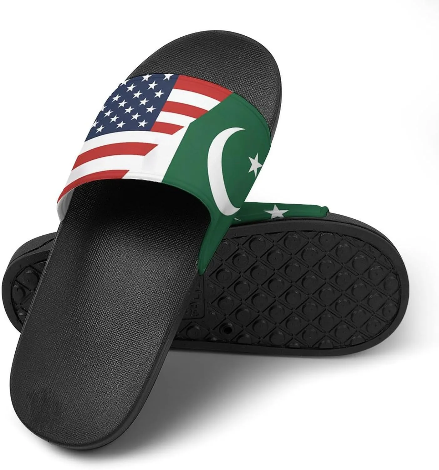 Flag of U.S. Pakistan Flag House Sandals Non-Slip Bathroom Slippers Beach Summer Shoes for Men Women