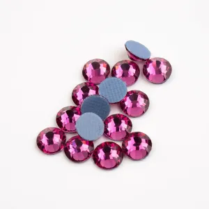 Flat Back Hotfix Rhinestones, ss16 (4mm), Fuchsia 1440pcs