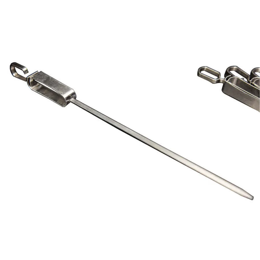 Flat BBQ Kebab Skewers with Easy Sliding Handle