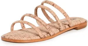 Flat Satisfaction guaranteed Sophisticated On Open Cari Schutz Square-Toe Sandals Toe Strappy Natural Silhouette Slip