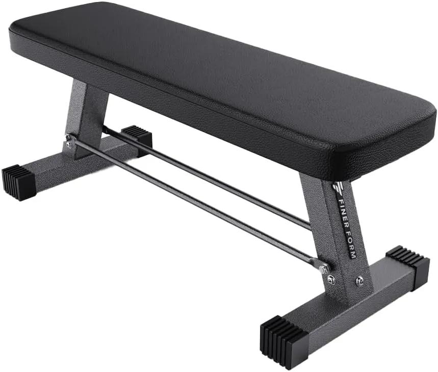Flat Weight Bench for Your Home Gym – Heavy Duty Workout Bench for Bench Press and Strength Training Exercise – Compact Weight Benches Designed for Home Use