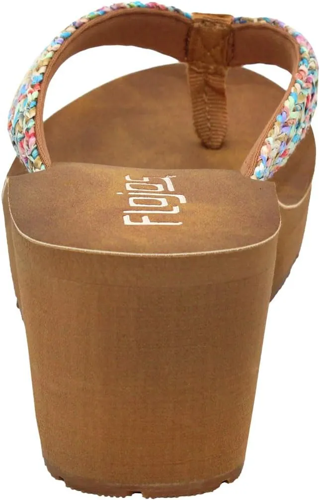Flojos Women's Flip Flop Wedge Sandal