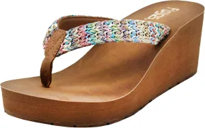 Flojos Women's Flip Flop Wedge Sandal