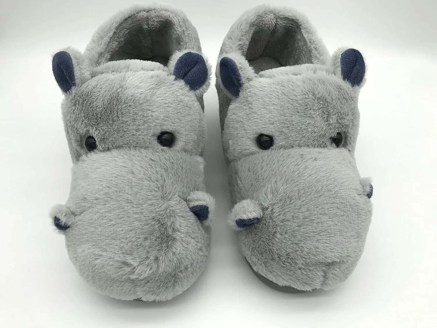 Fluffy Hippo Slippers for Women Men,Comfy House Shoes Bedroom Slippers Non Skid
