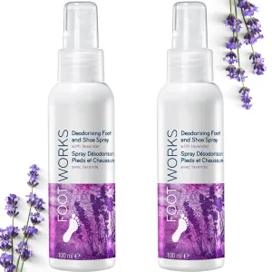 Foot Works Foot And Shoe Spray With Lavender- Anti Odor- 2Pcs Set