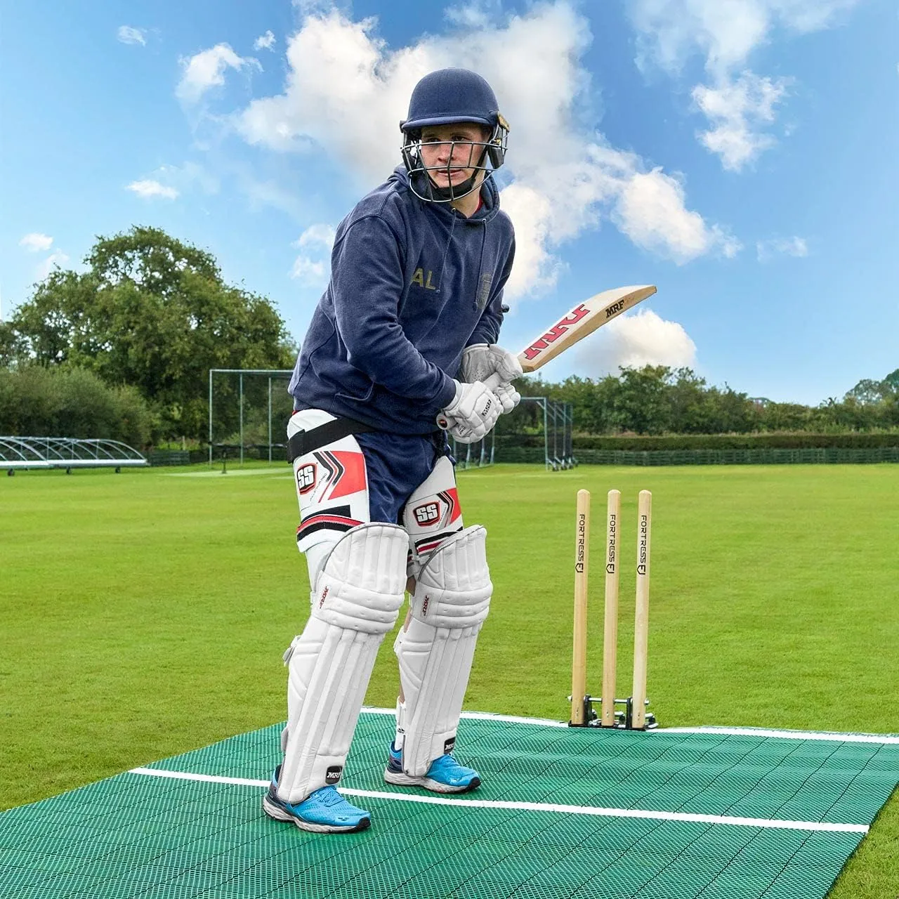 FORTRESS Instant Cricket Pitch Matting - 6X Lengths | Ideal for Backyard Practice & Matches | Easy Set Up - No Installation | Durable Indoor/Outdoor Roll Mat