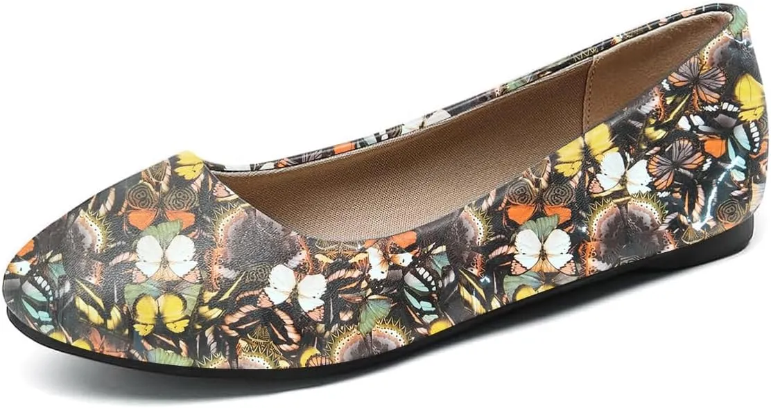 FOWT Women Round Toe Ballet Flats Slip on Comfy Pumps Casual Walking Work Daily Shoes Size 4-16 US
