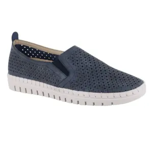 Fresh Slip On Tennis Shoe Sneaker in Navy