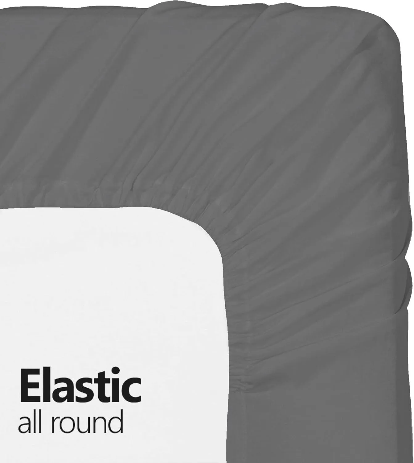 Full XL 100% Microfiber Double Brushed Sheet Set - Extra-Soft, Breathable & Wrinkle-Free - 15" Deep Pockets, 54" x 80" - Ideal for Extra Long Full Beds - 4PC Set (Full XL, Dark Grey)