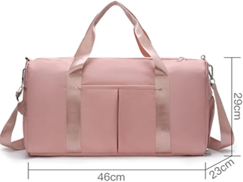 Geboldil Men and Women's Travel Bag With Shoe Compartment Sports Tote Gym Bag Weekender Overnight Shoulder Bag