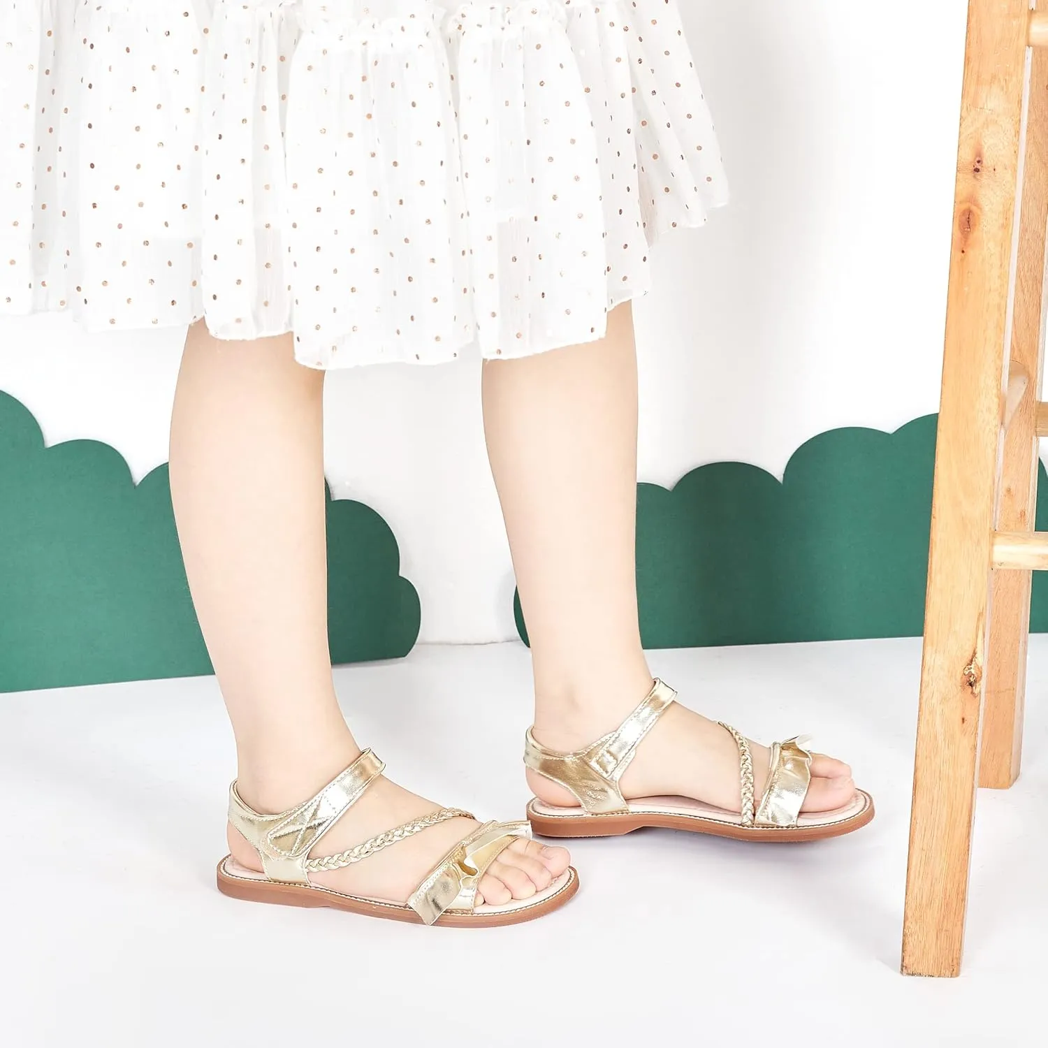 GINFIVE Toddler Girls Sandals Little Girls Kids Summer Shoes Toddler Sandals