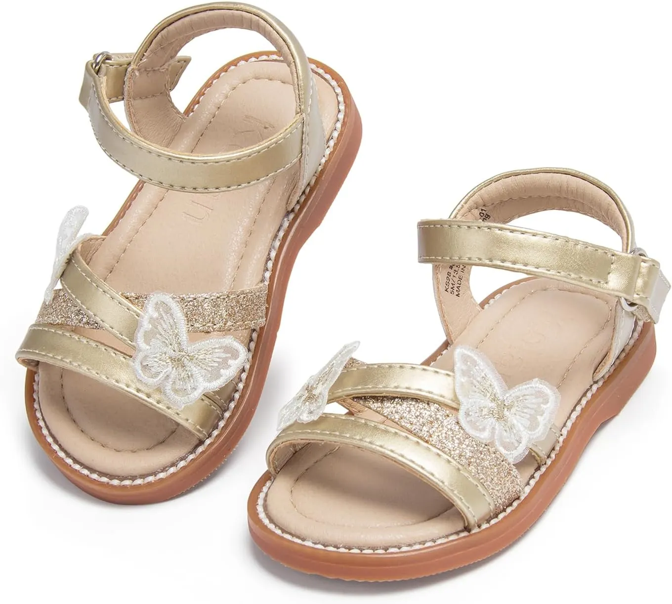 Girls Open Toe Flat Sandals Summer Casual Toddler Little Kid Sandals