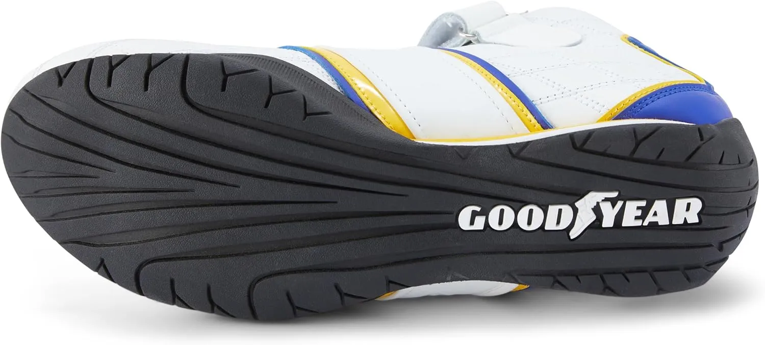 Goodyear Racing Mens Driving Sneakers Hendrick Motorsports Accelerate High Top Athletic Leather Racing Shoes for Adults Performance Footwear with Non-Slip EVA Rubber Soles