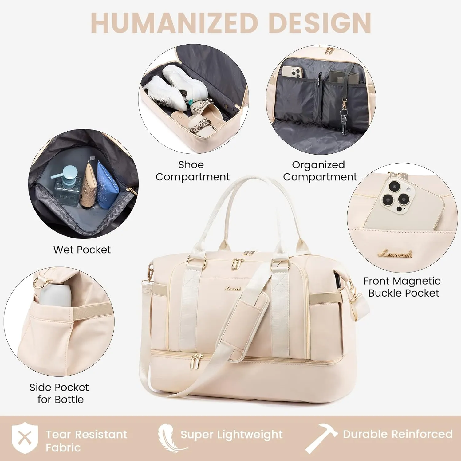 Gym Bag LOVEVOOK Travel Duffel Bag with USB Charging Port,Weekender Bags for Women with Shoe Compartment,Carry on Overnight Bag with Toiletry Bag,Hospital Bags for Labor and Deliver