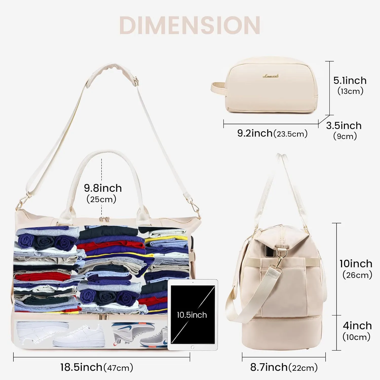 Gym Bag LOVEVOOK Travel Duffel Bag with USB Charging Port,Weekender Bags for Women with Shoe Compartment,Carry on Overnight Bag with Toiletry Bag,Hospital Bags for Labor and Deliver
