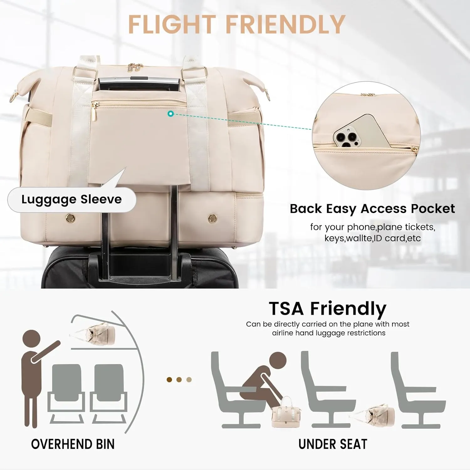 Gym Bag LOVEVOOK Travel Duffel Bag with USB Charging Port,Weekender Bags for Women with Shoe Compartment,Carry on Overnight Bag with Toiletry Bag,Hospital Bags for Labor and Deliver