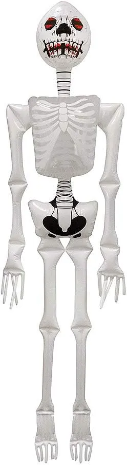 Halloween Spooky Horror Skeleton Inflatable Decoration White 183cm Tall by Henbrandt