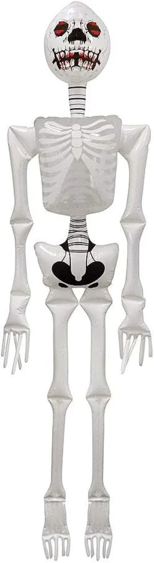 Halloween Spooky Horror Skeleton Inflatable Decoration White 183cm Tall by Henbrandt